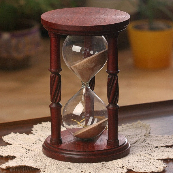 Solid Padauk Hourglass With Spiral 