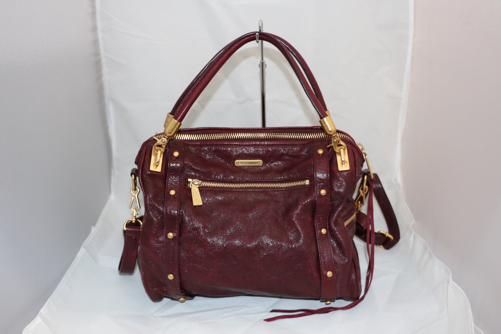 rebecca minkoff burgundy bag