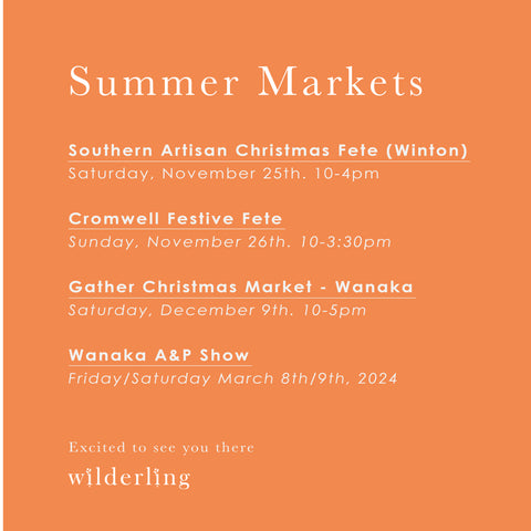 summer markets for wilderling 2023 and 2024