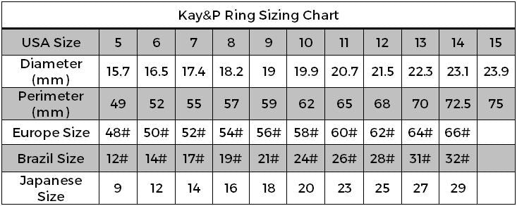 Ring Size Chart Kay Jewelers