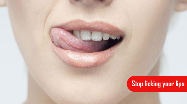 avoid licking lips