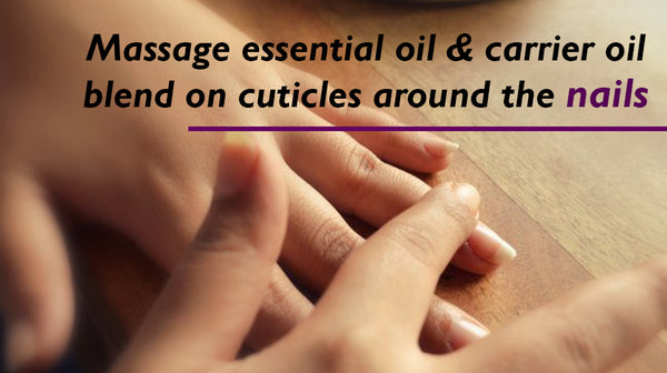 nourish the cuticles with essential oil for healthy nails