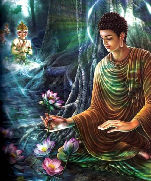 Buddha and aromatherapy