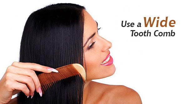 use a wide toothed comb in monsoon for less hair breakage