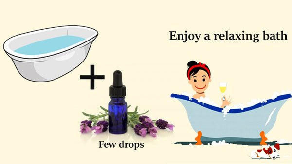 lavender essential oil for a relaxing bath