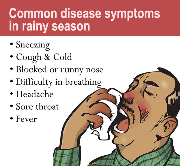 Disease symptoms in rainy season - sneezing