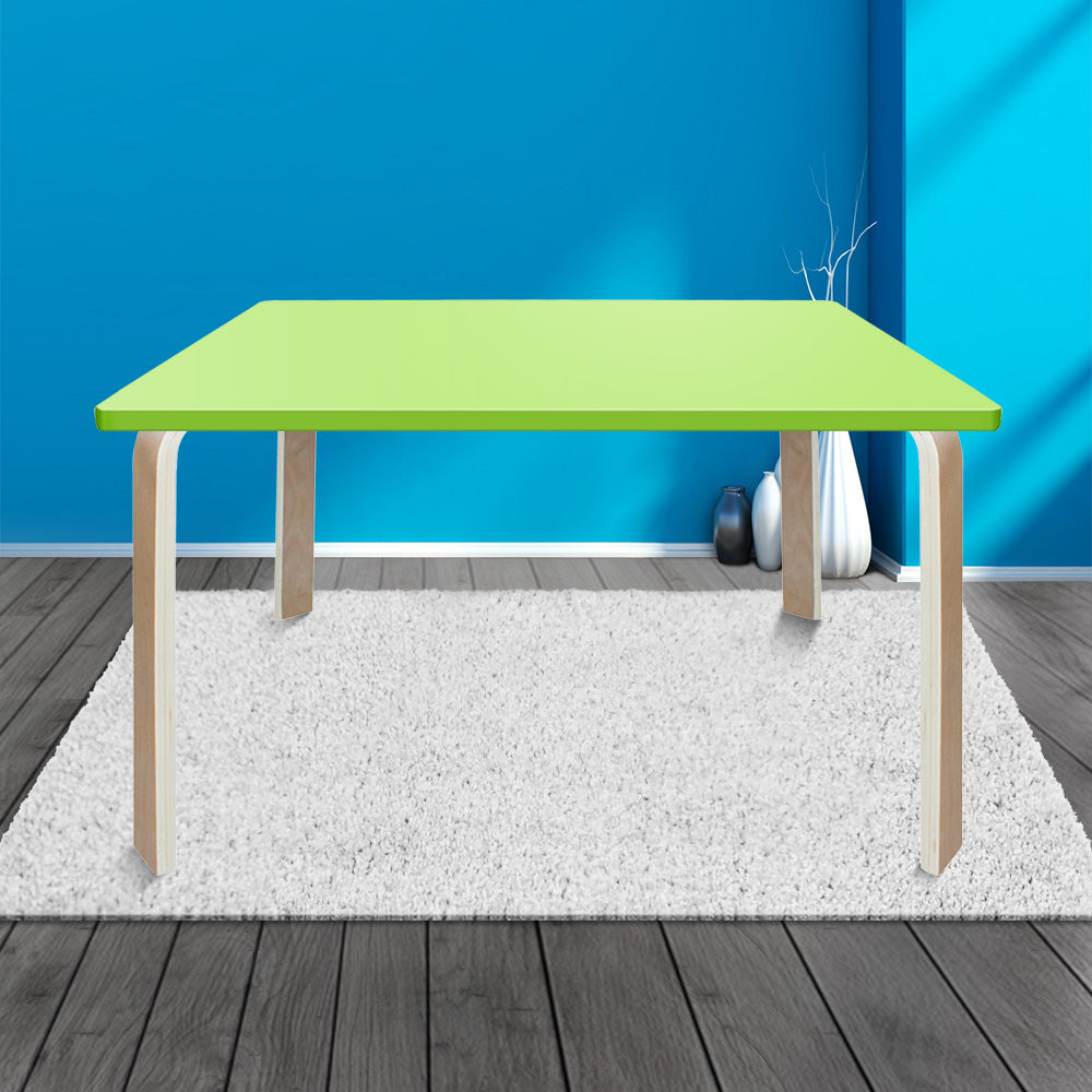 New Modern Stylish Kids Table Chairs Rectangle Wooden Set Lime