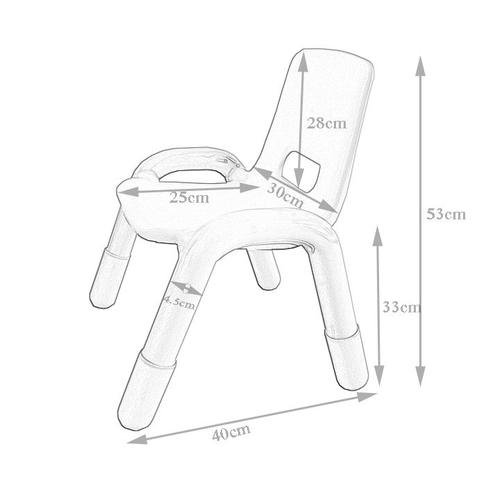 kids chair size