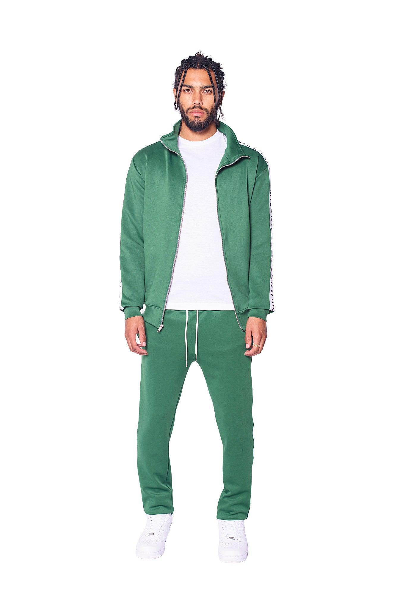 dark green sweatsuit