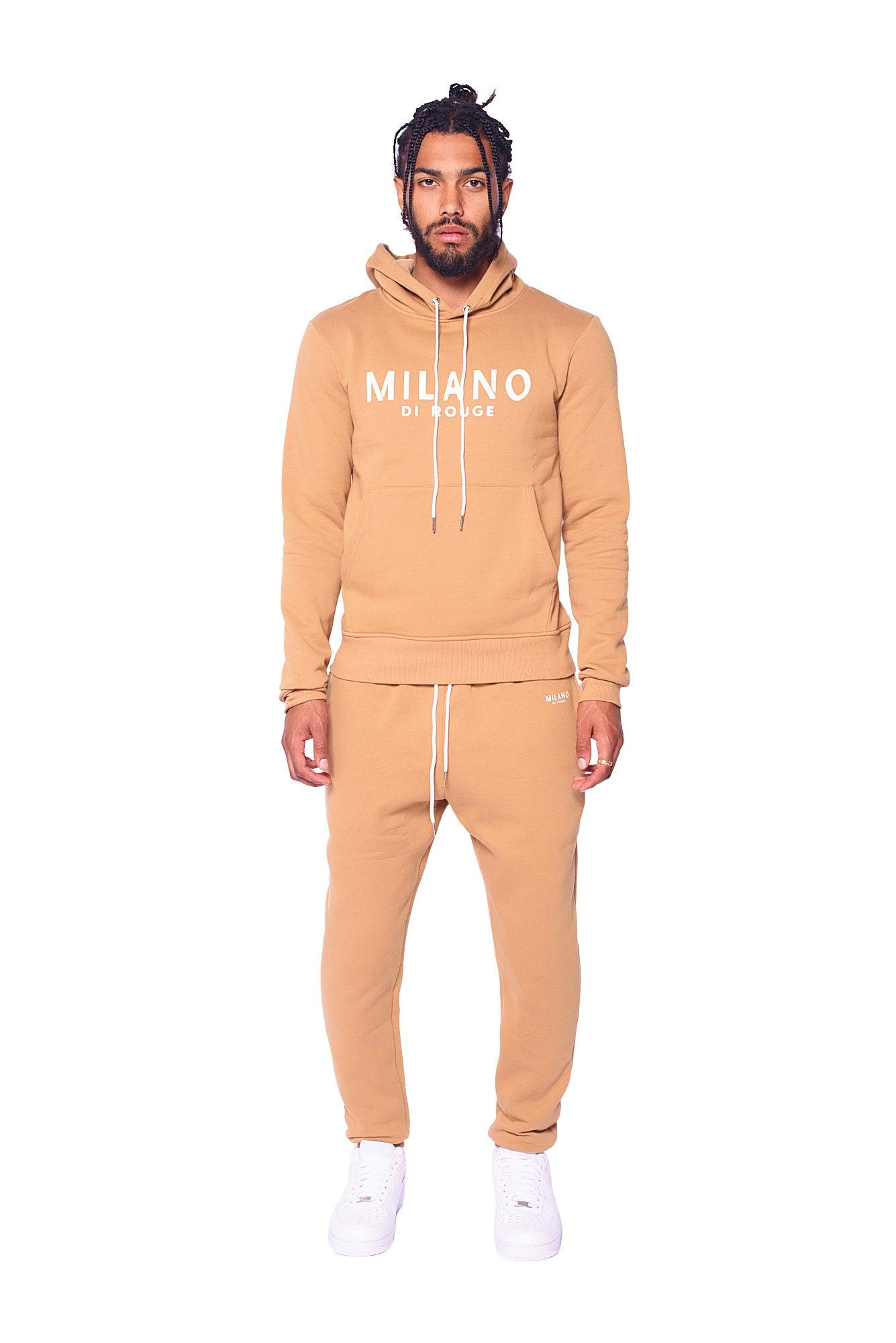 mens orange sweatsuit