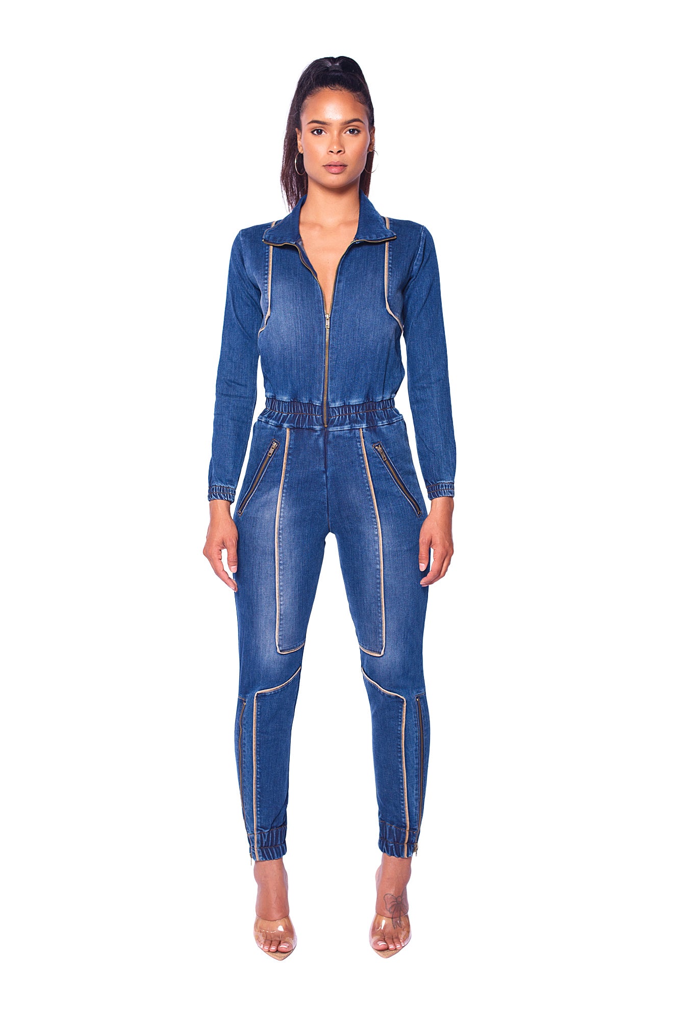 venus blue jumpsuit