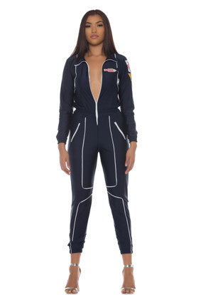 venus navy jumpsuit