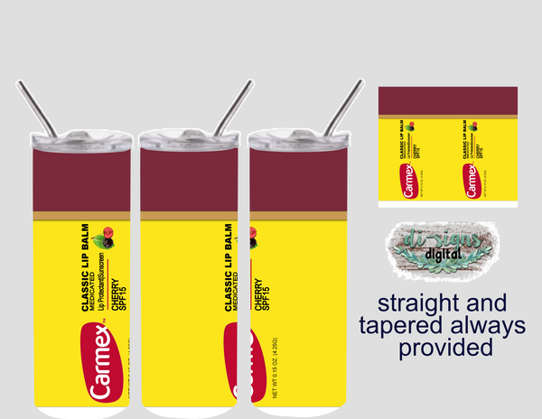 Download Carmex Cherry Medicated digital image for skinny tumblers sublimation - Digital Di-Signs