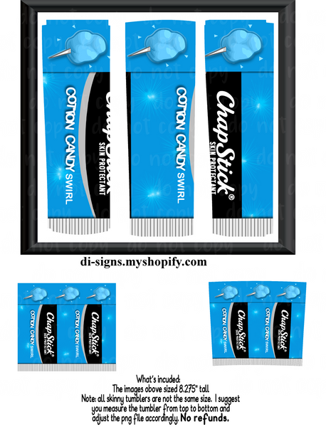 Download Chapstick Cotton Candy Digital Image For Skinny Tumblers Sublimation Digital Di Signs