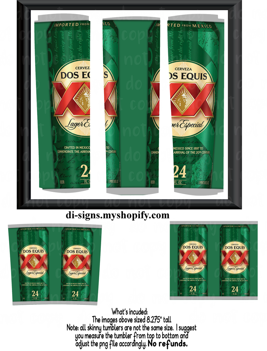 Download Dos Equis Can digital image for skinny tumblers ...