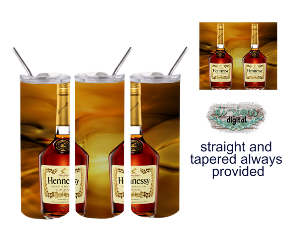 Hennessy Cognac digital image for skinny tumblers sublimation – Digital