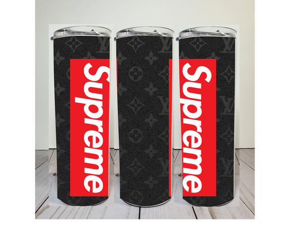 Download LV Supreme image for sublimation 20oz skinny tumbler ...