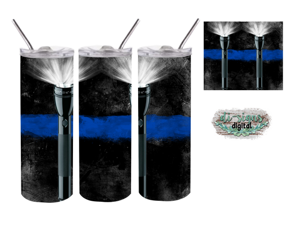 Download Mag Light Lite Thin blue line image for skinny tumblers ...
