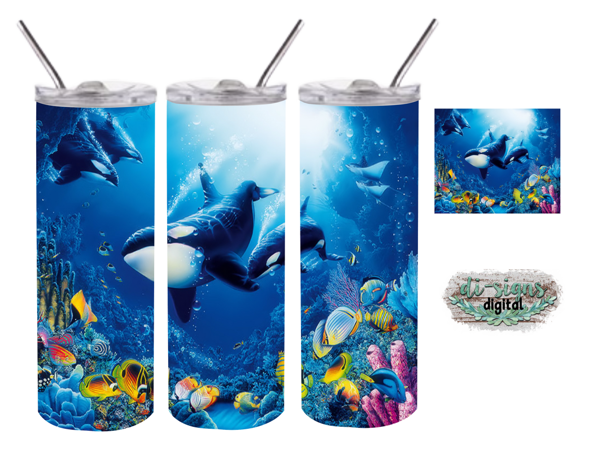 Download Whale Reef digital image for sublimation 20oz skinny ...