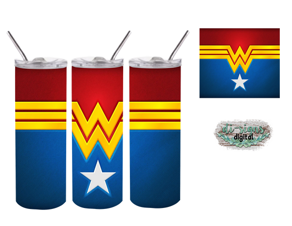 Wonder Woman Digital Image For Skinny Tumblers Sublimation Digital Di Signs 