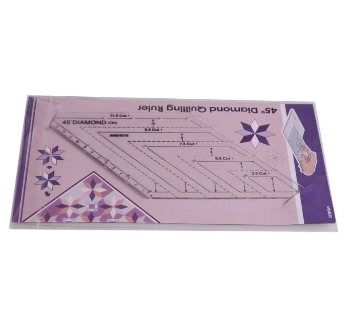 45 degree quilting ruler