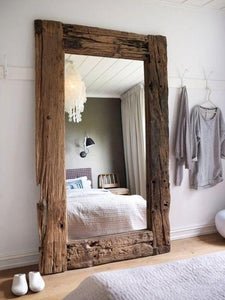 Gorgeous Full Length Reclaimed Wood Floor Mirror