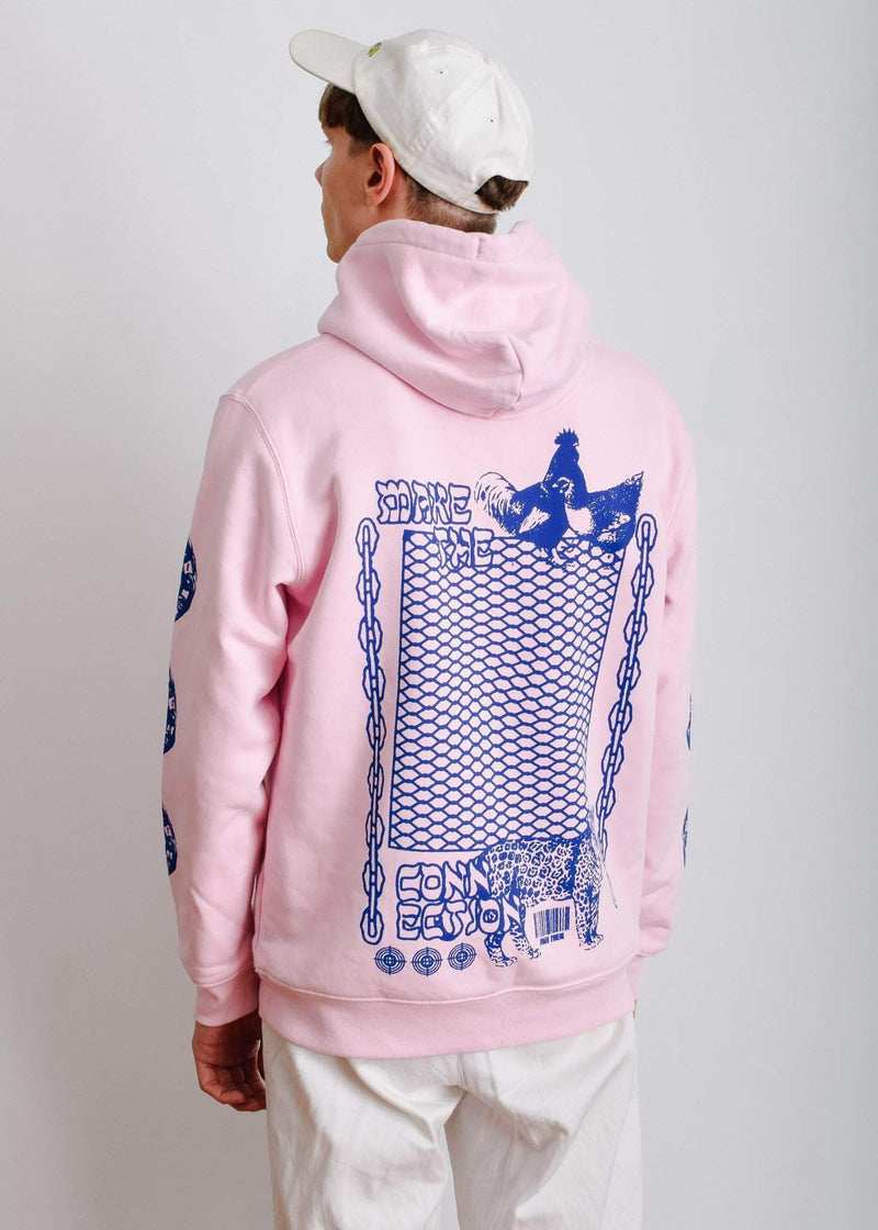 pink x hoodie