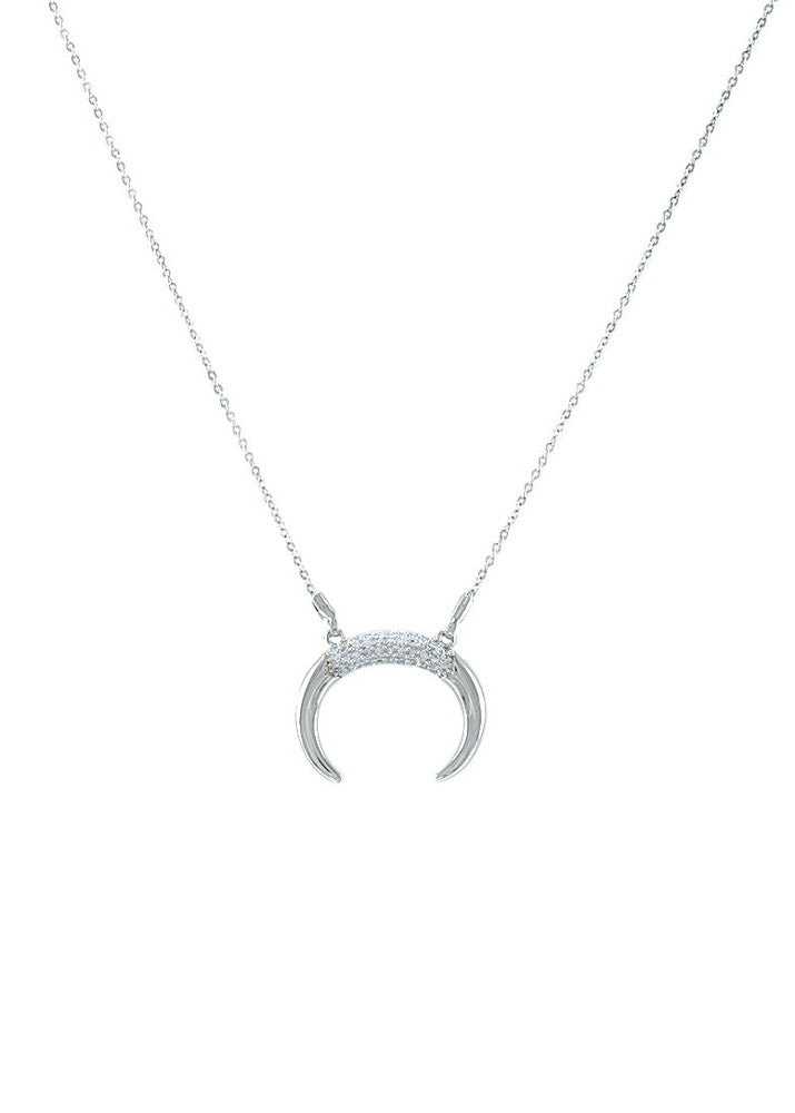 Crystal Crescent Horn Crystal Necklace – Jewel Cult