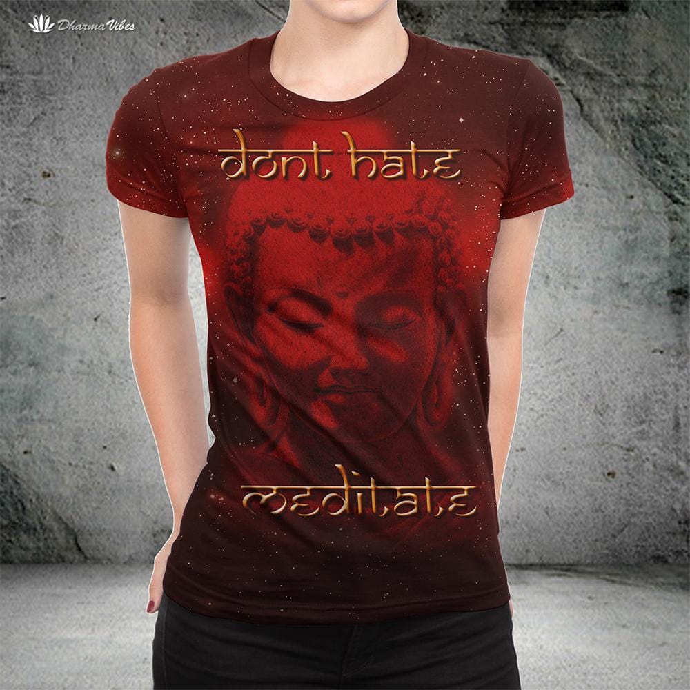 Meditate Don't Medicate Vegan Yoga Shirt by The Dharma Store