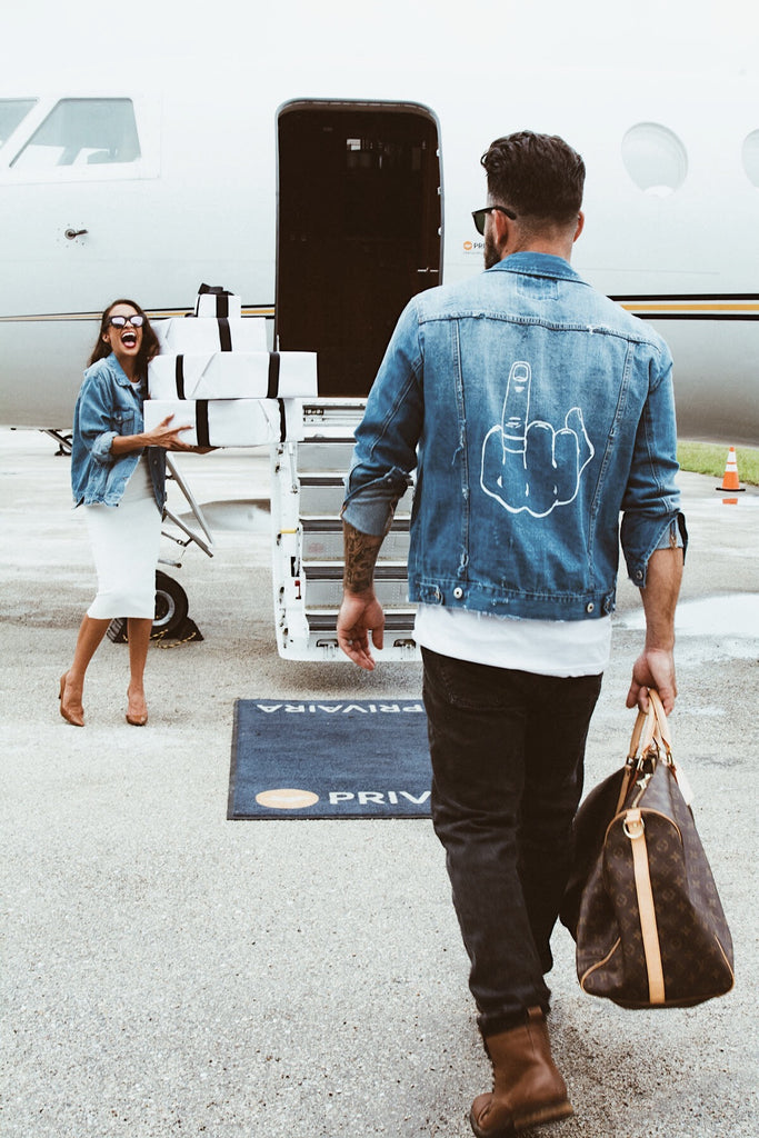 Give 'em the finger jean jackets