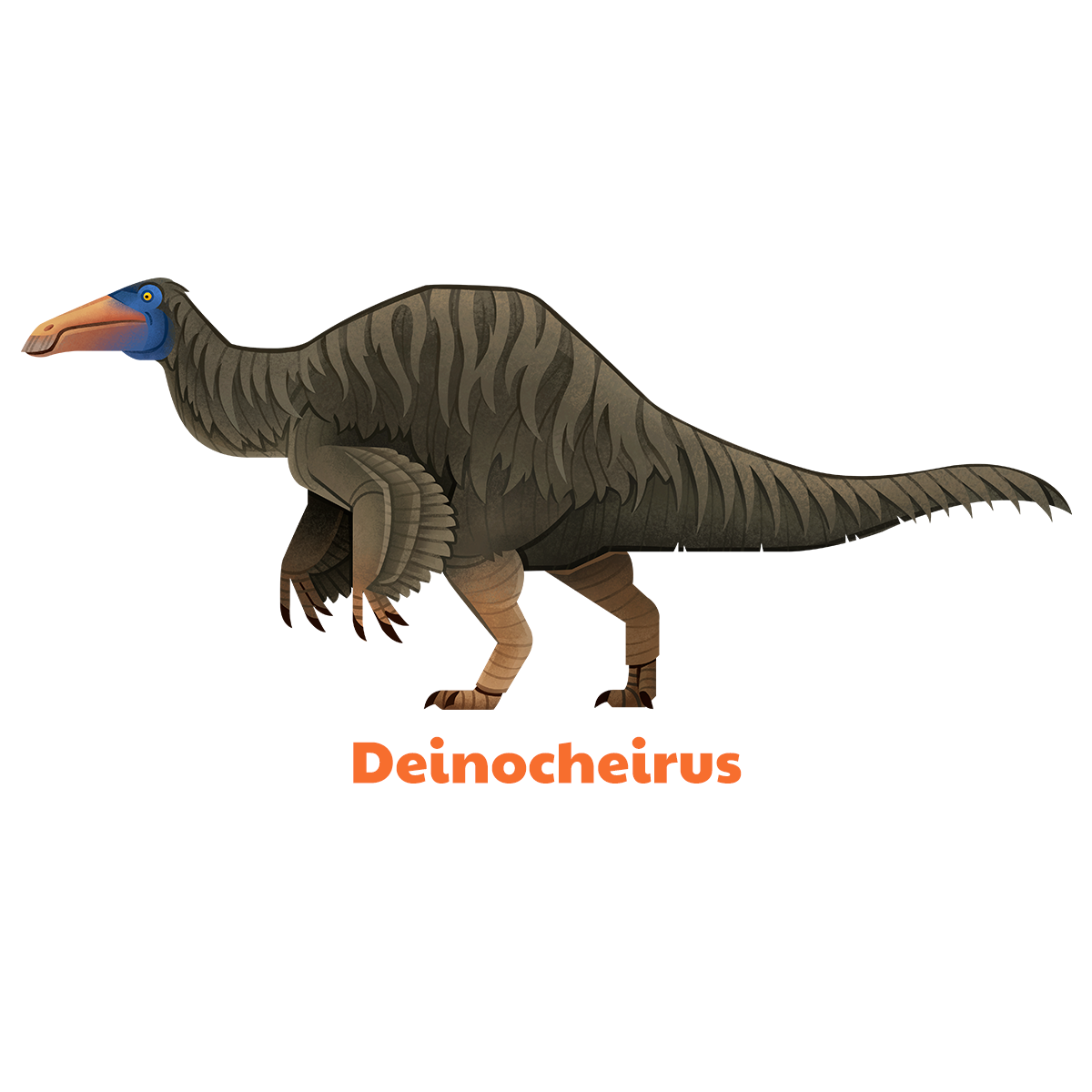 Deinocheirus dinosaurs, illustration - Stock Image - C048/2646 - Science  Photo Library