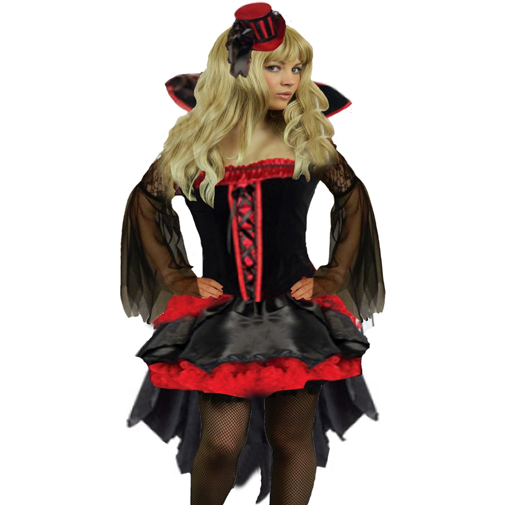 Vampire Queen Costume -Plus Size Halloween Fancy Dress - Yummy Bee