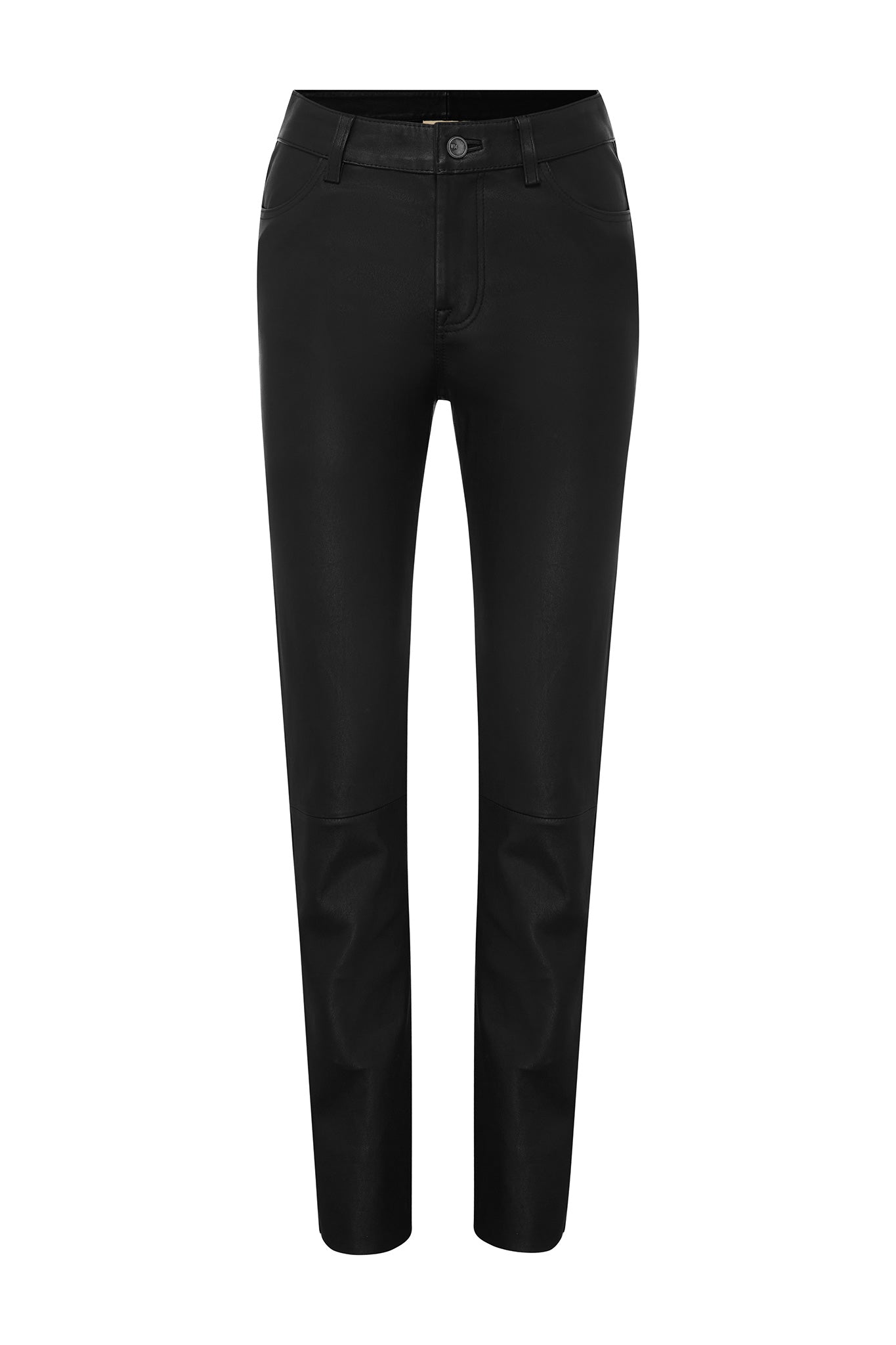 The Stanton Straight Leg Black Ladies Leather Pants Made By