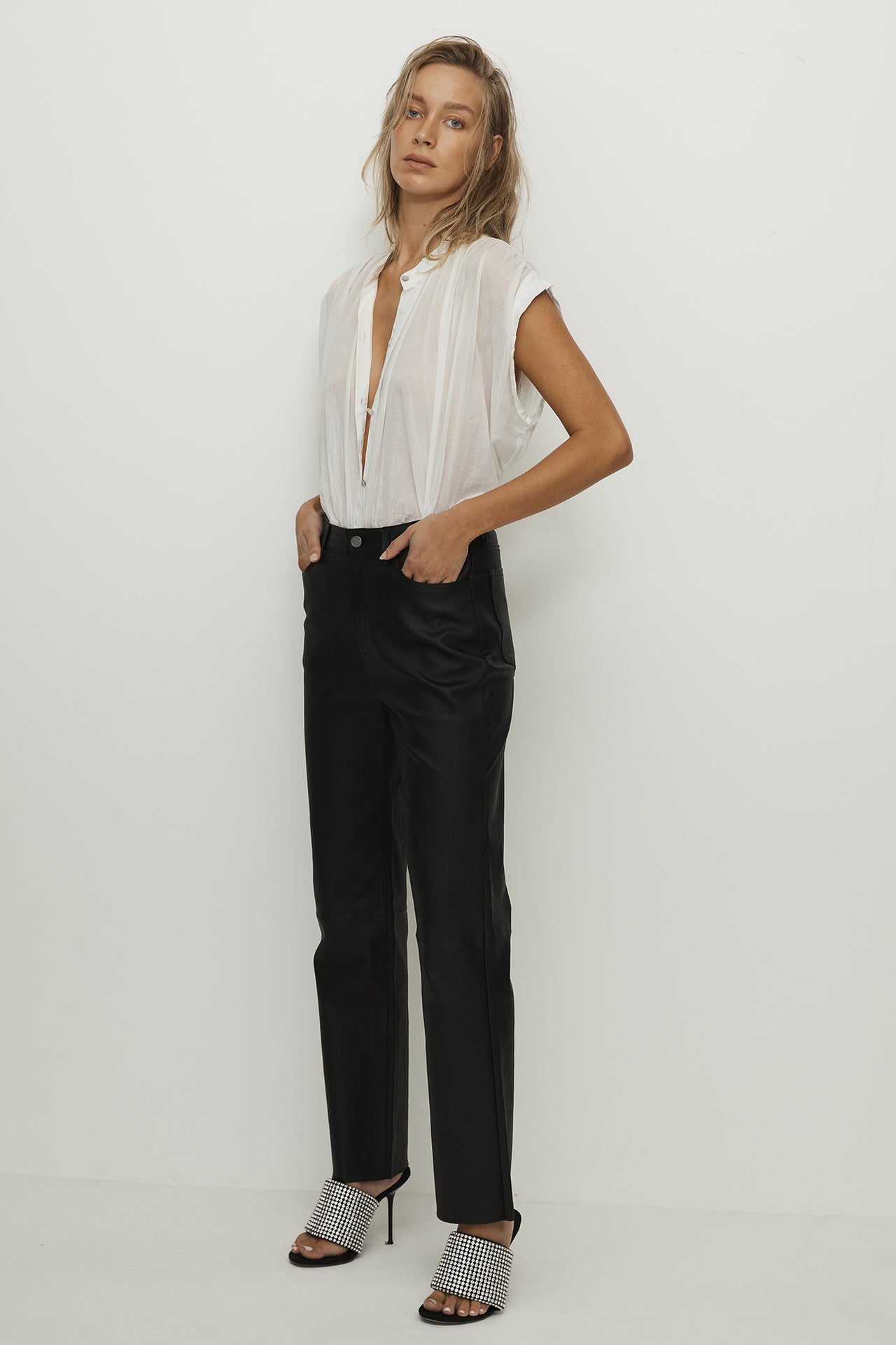 The West Broadway Seek Black Leggings Ladies Leather Pants Made By  West14th. Made From 100% Genuine Soft Lamb Leather. For all seasons,  Quality To Last A Lifetime. Wardrobe Staples
