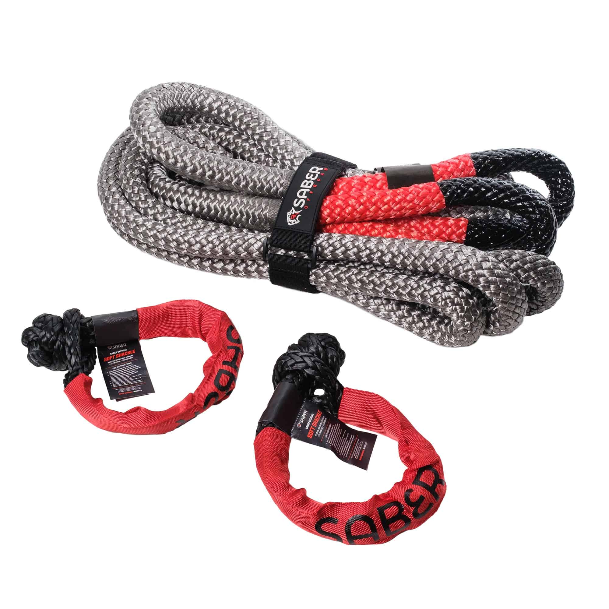 10M 4x4 Offroad Tow Rope Heavy Duty Towing Strap & 2 x 3/4 Shackles  Recovery Kit