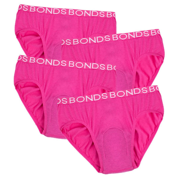 Bonds Girls Underwear Bikini Brief (4 Pack), Pack 58K (4 Pack), 6