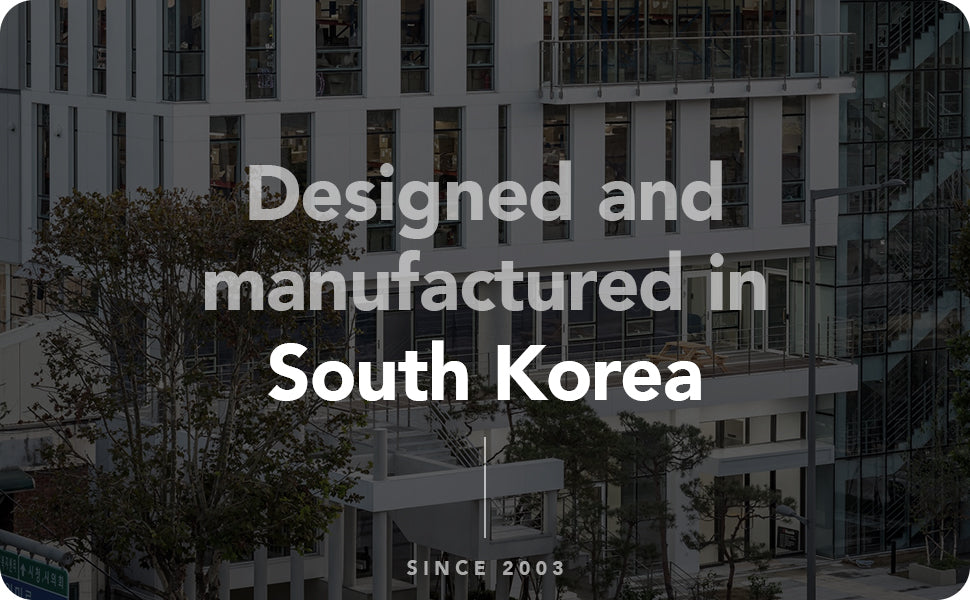 designed and manufactured in south korea