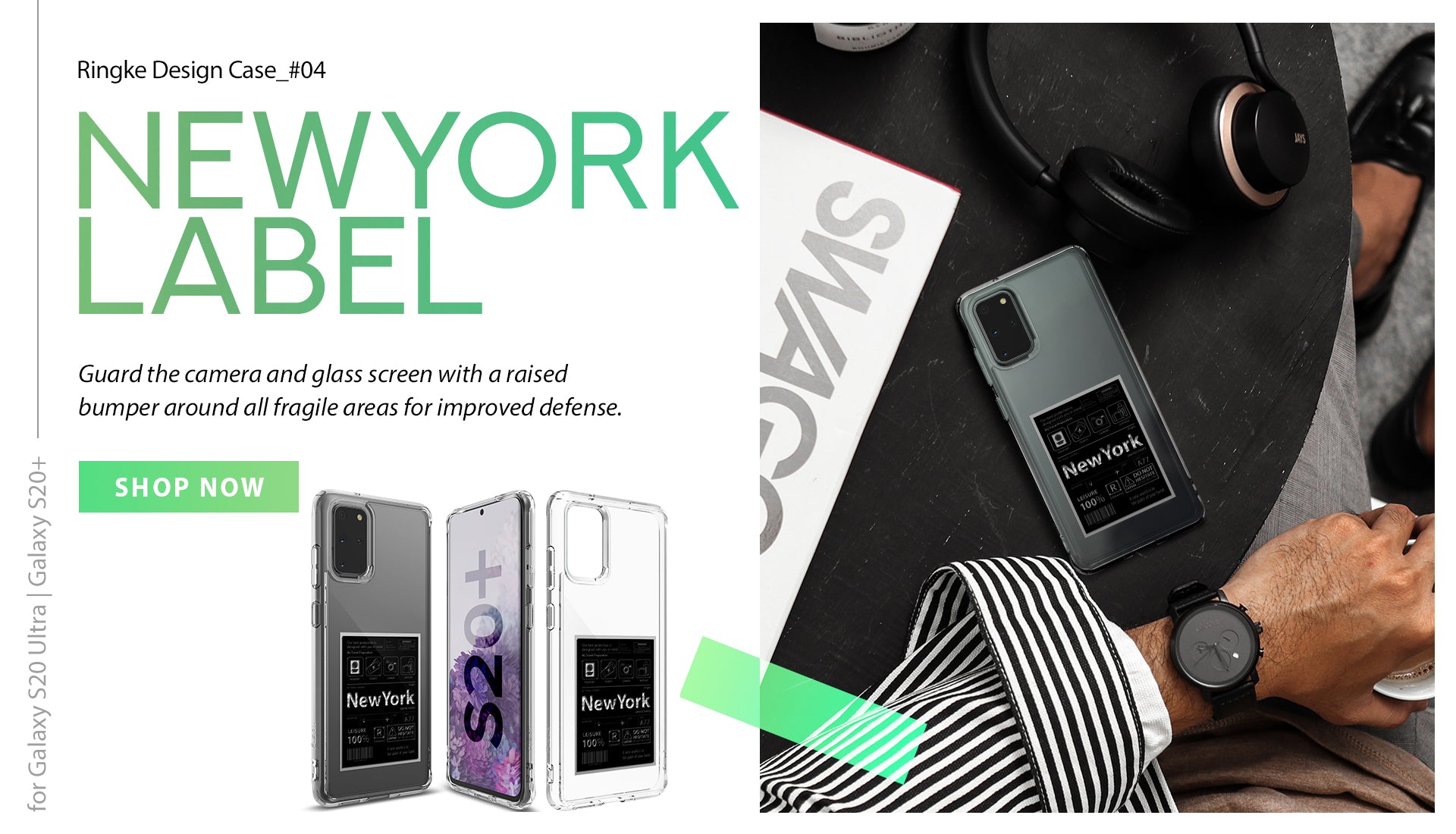 Ringke Design Case NewYork Label designed for Galaxy S20 Ultra, S20 Plus