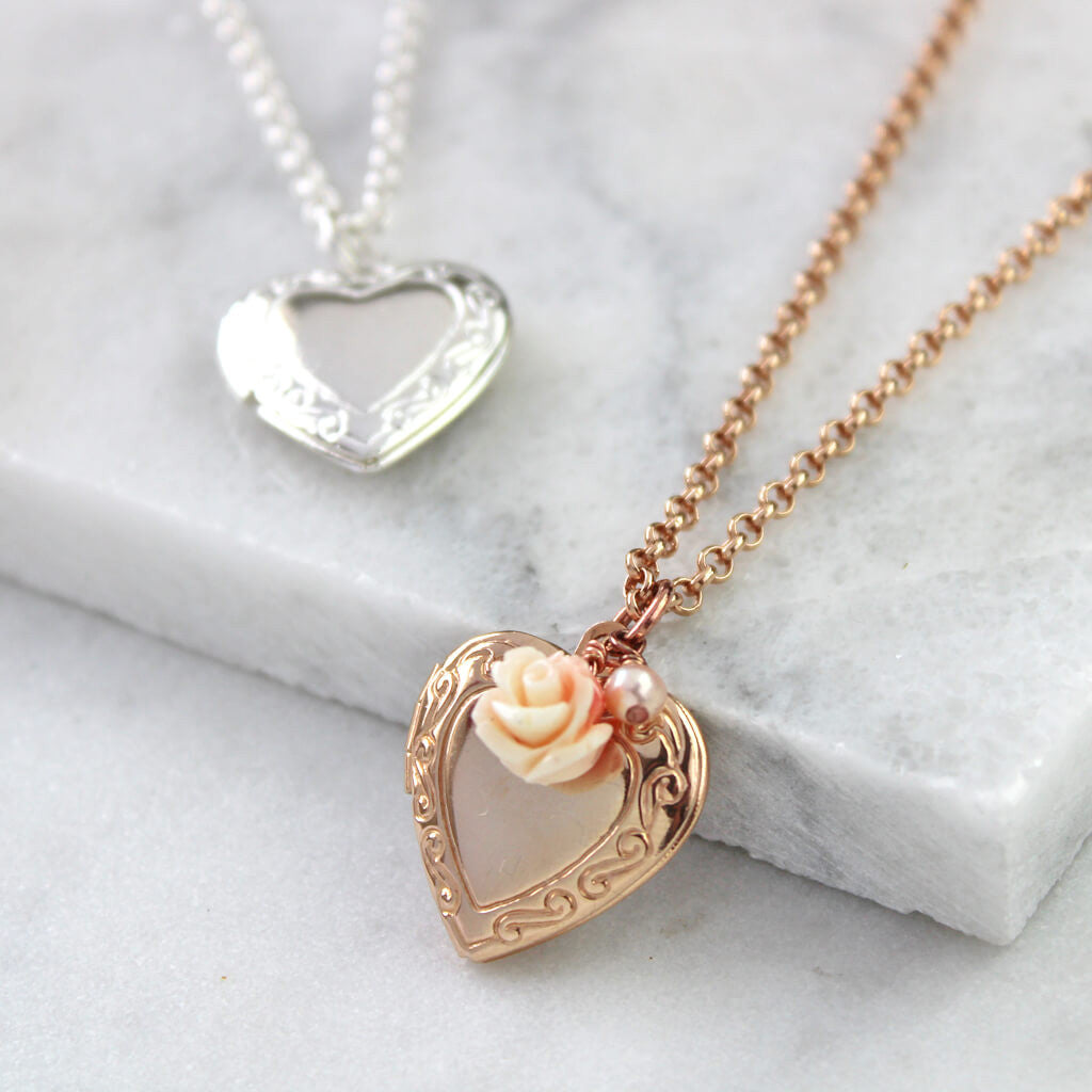 Vintage Heart Locket Necklace – Jamie London