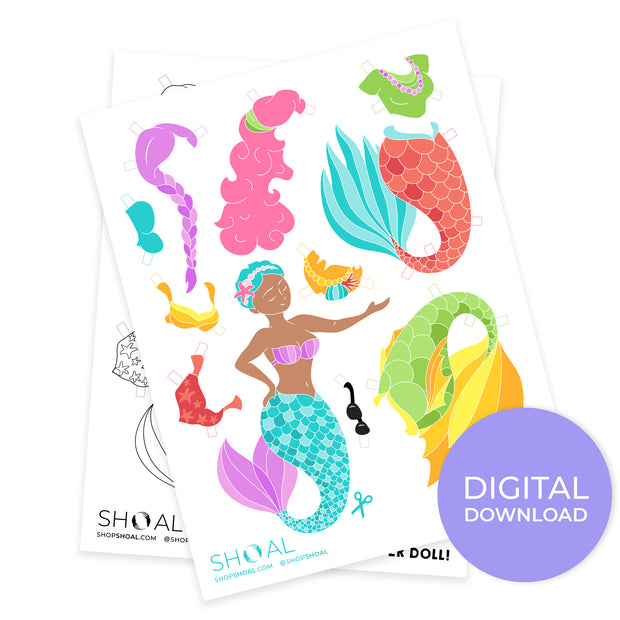 mermaid paper doll