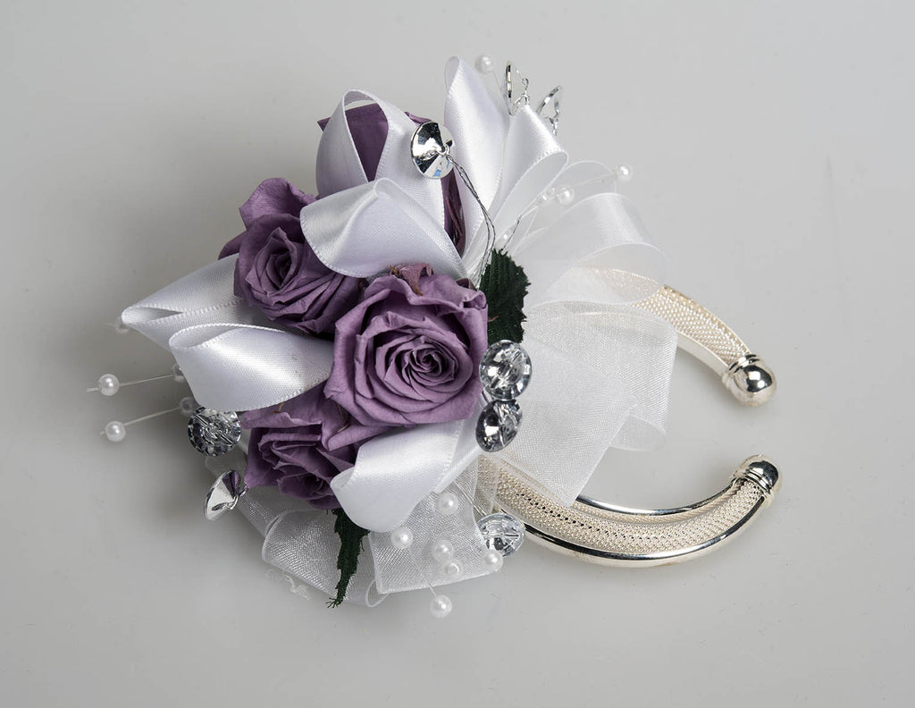 lavender rose corsage