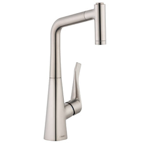 Hansgrohe Metris 2 Spray Pull Out Prep Kitchen Faucet In Stainless