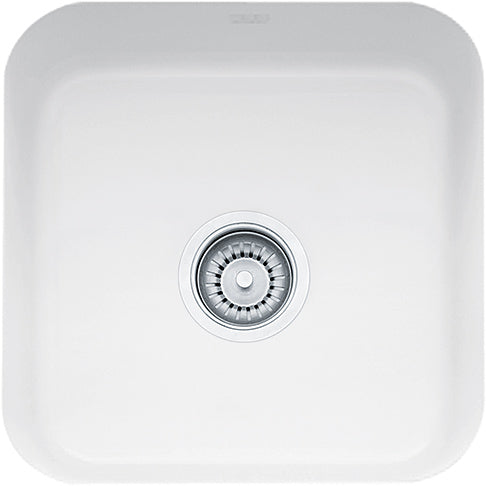 Franke Cisterna Cck110 15wh Fireclay Undermount Bar Sink In White