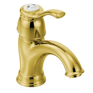 Moen Kingsley One Handle Low Arc Bathroom Faucet In Polished Brass
