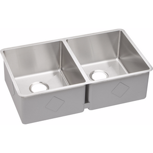 Elkay Ectru31179 Crosstown Stainless Steel Equal Double Bowl Undermount Kitchen Sink