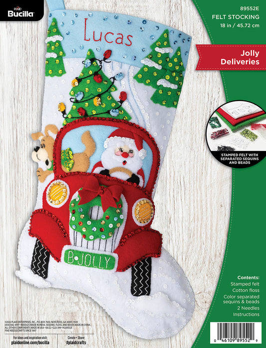 Bucilla ® Seasonal - Felt - Stocking Kits - Santa's Christmas