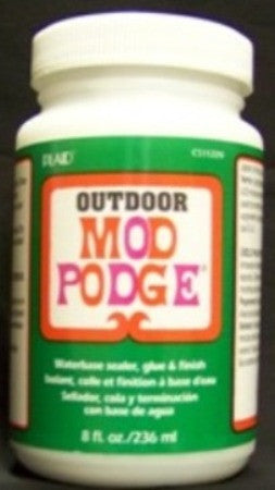  Mod Podge Waterbase Sealer, Glue and Finish for Outdoor  (8-Ounce), CS11220 Clear Finish