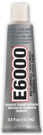 E6000 Glue Clear Medium Viscosity .18oz (5.3ml) Mini Tube