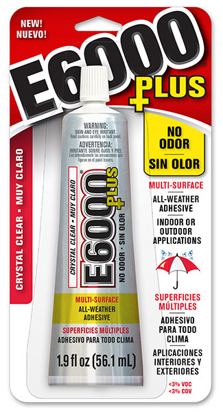 E6800 UV Resistant Glue Clear 3.7oz Tube #260011 (2 Tubes) – Creative  Wholesale