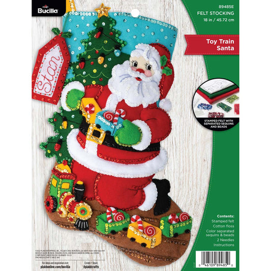 Bucilla ® Seasonal - Felt - Stocking Kits - Jolly Pups & Santa 89556E